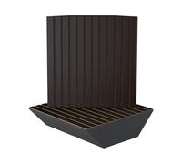 Set da 2 trappole acustiche angolari per bassi | 50x50x10cm | Assorbimento delle basse frequenze per studi e teatri | Insonorizzazione, assorbimento e diffusione | [x2 SLATO-100mm | Wengé]