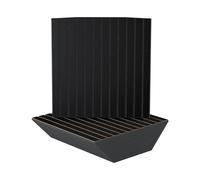 Set da 2 trappole acustiche angolari per bassi | 50x50x10cm | Assorbimento delle basse frequenze per studi e teatri | Insonorizzazione, assorbimento e diffusione | [x2 SLATO-100mm | Nero]