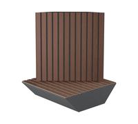 Set da 2 trappole acustiche angolari per bassi | 50x50x10cm | Assorbimento delle basse frequenze per studi e teatri | Insonorizzazione, assorbimento e diffusione | [x2 SLATO-100mm | Noce]