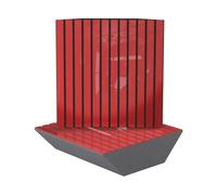 Set da 2 trappole acustiche angolari per bassi | 50x50x10cm | Assorbimento delle basse frequenze per studi e teatri | Insonorizzazione, assorbimento, diffusione | [x2 SLATO-100mm | Plastica rossa]