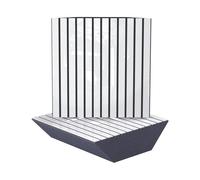Set da 2 trappole acustiche angolari per bassi | 50x50x10cm | Assorbimento delle basse frequenze per studi e teatri | Insonorizzazione, assorbimento, diffusione | [x2 SLATO-100mm | Plastica bianca]