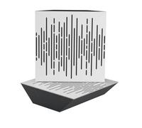 Set da 2 trappole acustiche angolari per bassi | 50x50x10cm| Trattamento acustico per studi di registrazione | Assorbimento, diffusione e riflessione | [x2 WAVE-100mm | Bianco]
