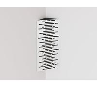 Set da 2 trappole acustiche angolari stretti per bassi | 23x50cm | Insonorizzazione, assorbimento, diffusione | Trattamento acustico per studi di registrazione [WAVE | Bianco]