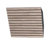 Set da 2 trappole acustiche orrizontali angolari per bassi | 50x50x10cm | Assorbimento delle basse frequenze per studi e teatri | Insonorizzazione, diffusione | [x2 SLATO-H-100mm | Sonoma]