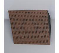 Set da 2 trappole acustiche orrizontali per bassi da angolo soffitto | 50x50x10cm | Assorbimento delle basse frequenze per home studio e home theater | [x2 UNIVERSE-H-100mm | Noce]