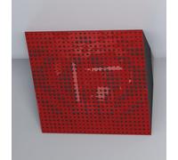 Set da 2 trappole acustiche orrizontali per bassi da angolo soffitto | 50x50x10cm | Assorbimento delle basse frequenze per home studio e home theater | [x2 UNIVERSE-H-100mm | Plastica rossa lucida]