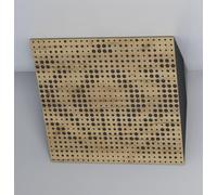 Set da 2 trappole acustiche orrizontali per bassi da angolo soffitto | 50x50x10cm | Assorbimento delle basse frequenze per home studio e home theater | [x2 UNIVERSE-H-100mm | Rovere]