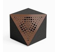 Set da 2 trappole acustiche per bassi «TRICUB» cubiche da soffitto | Schiuma fonoassorbente e diffusiva con pannello in HDF laminato perforato | Colore: [TRICUB-WILDS | Noce]