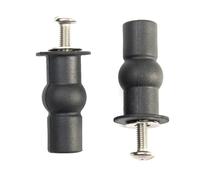 Set da 2 viti di espansione for sedile WC, cerniera, dado superiore in gomma, fissaggio for WC con foro cieco, coperchio WC da bagno, dado universale