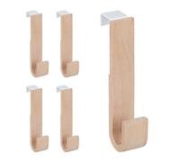 Set da 20 ganci da porta salvaspazio Appendini in legno Attaccapanni moderni