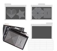 Set da 22 fogli magnetici in gomma, spessore 0,8 mm, fogli magnetici su entrambi i lati, 6 tasche trasparenti per stampini, 10 etichette adesive, fustelle da taglio, stencil per la creazione di