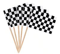 Set da 24/30/36/45/60 stuzzicadenti con bandiere a scacchi bianche e nere da corsa, decorazioni per cupcake, frutta, cibo, adatti per feste, bar, eventi sportivi Tagli Unica,30 pezzi,24 pezzi,45 pezzi