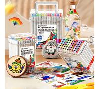 Set da 24/36/48 pezzi di 12 matite glitterate, pennarelli a punta morbida, pennarelli ad acquerello, matite glitterate per cancelleria, pennelli a punta singola per dipinti a mano, matite glitterate p