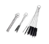 Set da 25 Pezzi - 15 Spazzole e 10 Aghi per la Pulizia di Piccole Aperture e Tubi - Ideali per Pistole a Spruzzo, Carburatori, Moto, Scooter, Biberon, Macchine da Caffè e Altro