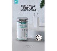 CARICABATTERIE DA MURO DEVIA Barattolo 26 per dispositivi USB da 5 W, Bianco