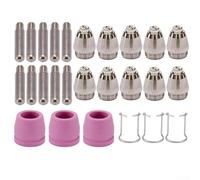 Set da 26 pezzi di materiali di consumo per taglierina al plasma, include ugelli da 0,8 mm, elettrodi guida per sistemi di torcia al plasma AG-60 SG-55 WSD-60