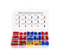 Set da 280 capicorda elettrici - 15 tipi di faston elettrici isolati maschio e femmina, assortimento di capicorda elettrici a crimpare, set robusto per applicazioni auto ed elettriche