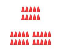 Set da 3 10 cappucci per pennini resistenti ai graffi, con punta della penna, ad alta sensibilità, grande resistenza, facili da installare, colore rosso