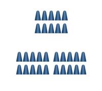 Set da 3 10 tappi per pennino, professionali, resistenti ai graffi, pratici e rimovibili, in silicone, per touch screen, a basso rumore, blu