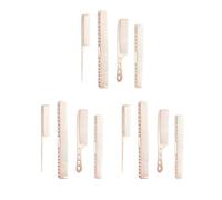 Set da 3 4 pezzi con manico ergonomico per un'esperienza di pettinatura dei capelli più confortevole per tenere in mano il pettine in metallo, oro rosa