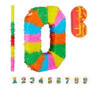 Set da 3 accessori con pignatta numero 0 per feste di compleanno 50 cm 50,5 cm