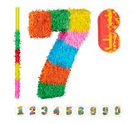 Set da 3 accessori con pignatta numero 7 per feste di compleanno 50 cm 0,2 kg