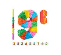 Set da 3 accessori con pignatta numero 9 per feste di compleanno 50 cm 0,2 kg