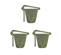 Set da 3 attrezzi da giardino con tasca multipla, per donne e uomini, verde, 28,5 x 30 cm
