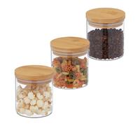 Set da 3 barattoli in vetro per alimenti Vasetti ermetici 500 ml Lavabili