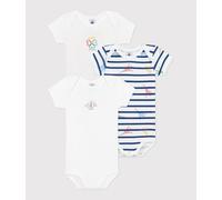 Set da 3 body incrociati a maniche corte in cotone Parigi neonato variante 1 60cm