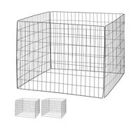 Relaxdays Compostiera in Acciaio, Set da 3 Contenitori da Giardino per Compost, HLP: 70 x 90 x 90 cm, 560 Litri, Nero