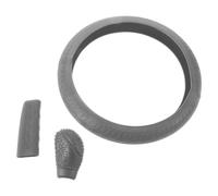 Set Da 3 Coprivolante in Silicone Elastico, Grip Antiscivolo per Guida | Set Coordinato con Coprileva Cambio e Coprifreno a Mano, Interno Moderno, Rosso Sportivo