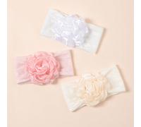 Set da 3 fasce elastiche per capelli di neonato con decorazioni a fiori di peonia, molto morbide e traspiranti, adatte per tutto l'anno Tagli UnicaPoliestere