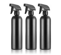 Set da 3 Flacone Spray Acqua di Plastica, 500 Ml Spray Bottles Spruzzino Nebulizzatore, Bottiglietta Spray Riutilizzabile, per Parrucchieri, Giardino, Casa - Nero
