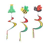 Set da 3 girandole a spirale Segnavento per giardino 87 cm Poliestere 20 g