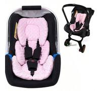 Set da 3 in 1 Supporto per testa e corpo reversibile per neonati, inserto per seggiolino auto in Minky 3D, cuscino morbido e traspirante per seggiolino auto per bambini, adatto a passeggino, dondolo,