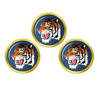 Set Da 3 Indicatori Per Palla Da Golf Tiger's Head In Ottone Dorato GBM3
