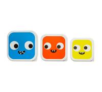 Set Da 3 Lunch Box Puckator Multicolore Con Coperchio Snap, BPA-Free