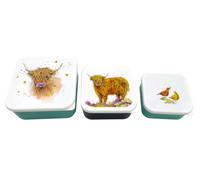 Set Da 3 Lunch Box Puckator Multicolore Con Coperchio Snap, BPA-Free
