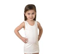 Set da 3 Magliette Canottiere intime Bambina 100% Cotone da 3 a 14 Anni, T-Shirt bambima bianche mezze maniche, Canotte bimba Anallergiche morbide traspiranti (Raso,14)