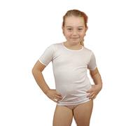Set da 3 Magliette Canottiere intime Bambina 100% Cotone da 3 a 14 Anni, T-Shirt bambima bianche mezze maniche, Canotte bimba Anallergiche morbide traspirantii (MMRaso,8)