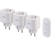 Set da 3 mini prese radiocomandate con telecomando, 30 m, 3680 W, bianco