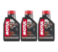 Set da 3 Motul 710 2T Olio motore 2 tempi
