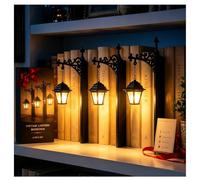 Set da 3 Nook Lght Bookshelf Lantern Bookshelf Lamp Lanterna Vintage | Lanterna Decorativa per Libreria con Luce LED, Book Nook Lights Lampada Libreria, Luci per Scaffali Casa Studio Ufficio