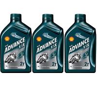 Set da 3 Olio scooter ADVANCE VSX lubrificante sintetico 1L per motori 2T