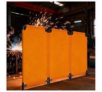 Set Da 3 Pannelli Parascintille Per Saldatura Con Telaio - Pannelli Protettivi Portatili E Pieghevoli - Schermo Da Lavoro Professionale Ignifugo - Ideale Per Officine (58x120cm)