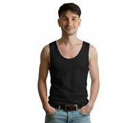 Set da 3 Pezzi Canottiere Uomo in Cotone, Canotte Intime Uomo Cotone, Canottiera Intima Uomo Spalla Larga Leggera e Traspirante 100% Cotone, Intimo Uomo Bianca Nera