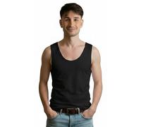 Set da 3 Pezzi Canottiere Uomo in Cotone, Canotte Intime Uomo Cotone, Canottiera Intima Uomo Spalla Larga Leggera e Traspirante 100% Cotone, Intimo Uomo Bianca Nera