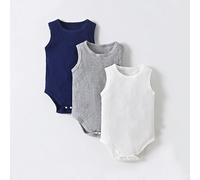 Set da 3 pezzi casual estivo per bebè maschio, include body canottiera, in tessuto morbido e confortevole, adatto per vacanze, uscite, scuola, raduni quotidiani, primavera/estate 6-9M,9-12M,12-18M,0-1