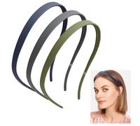 Set da 3 Pezzi Cerchietto a Zig Zag per Occhiali, Fasce per Capelli Finitura Opaca Antiscivolo, Comodo Senza Mal di Testa, per Donna Adulto, Verde, Grigio Blu, Blu Navy